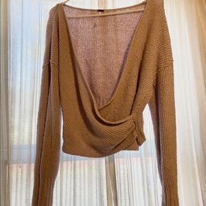 FREE PEOPLE Sensual Wrap Sweater in Lilac